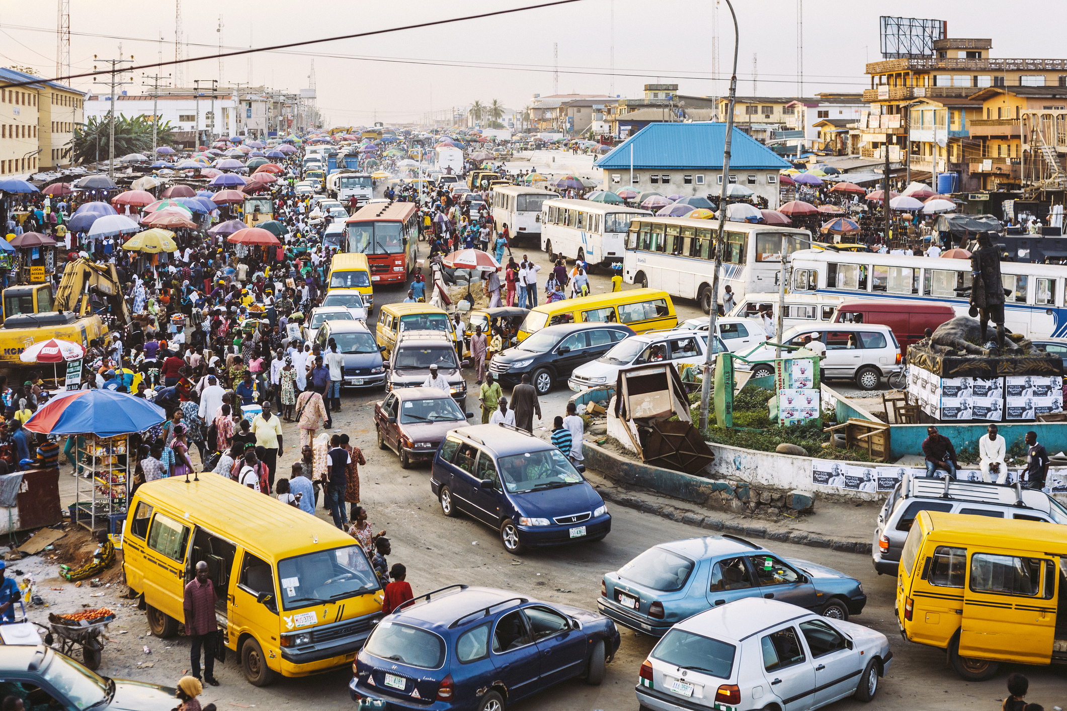 street full of cars