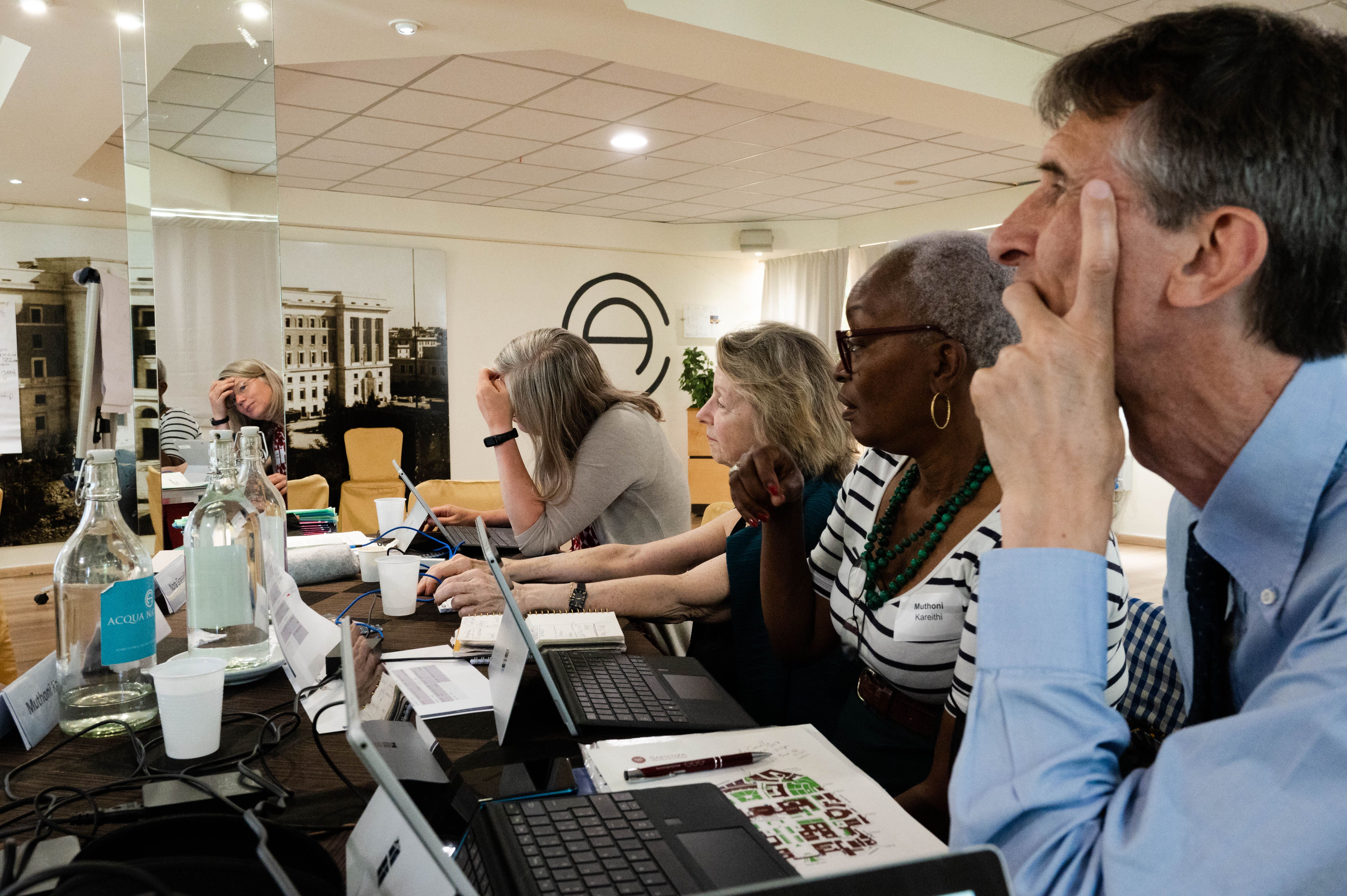 Peter McGrath, Muthoni Kareithi, Jo Bouffordf and Nora Grassilli