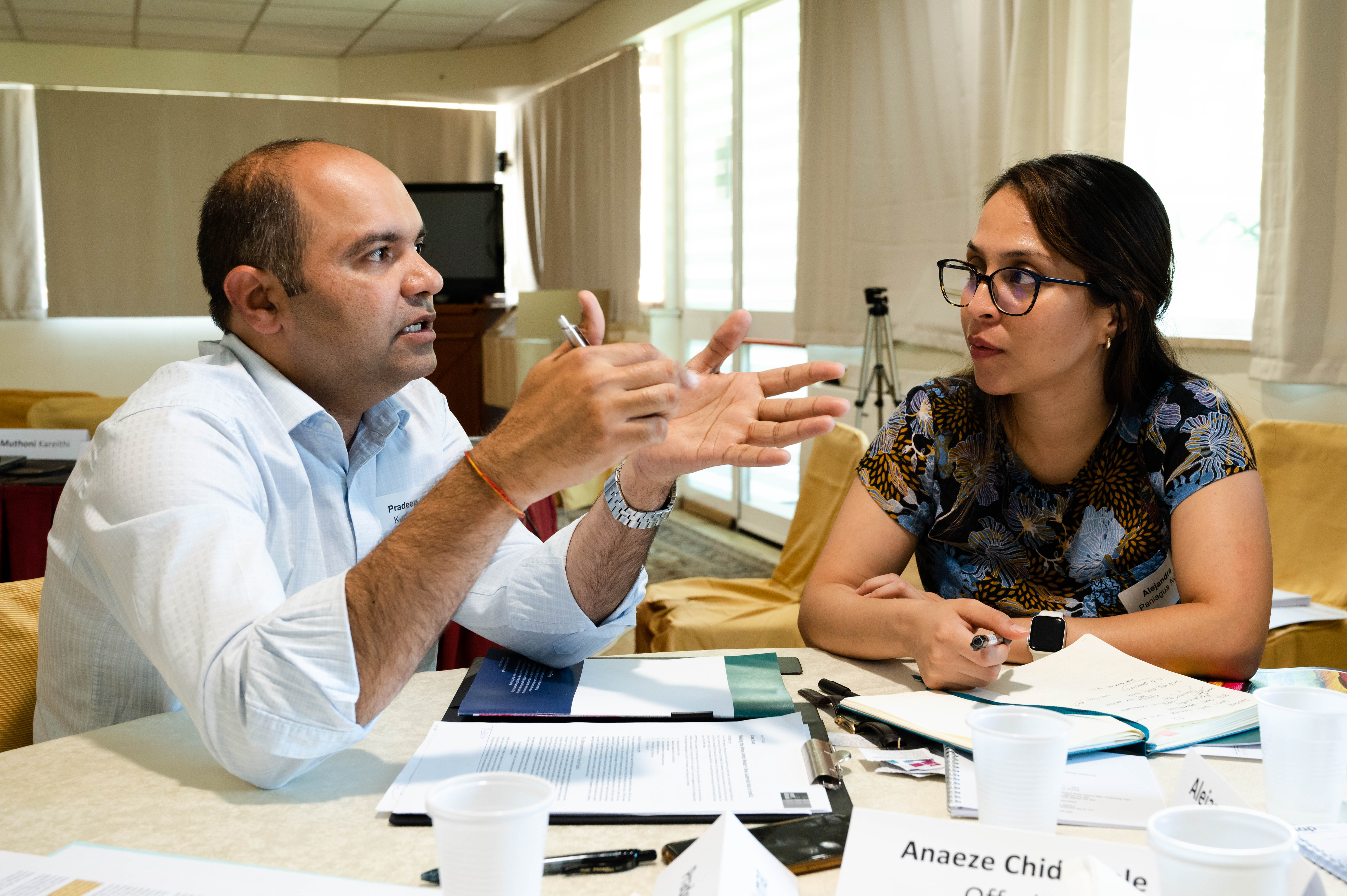 Pradeep Kumar (left) and Alejandra Paniagua-Avila