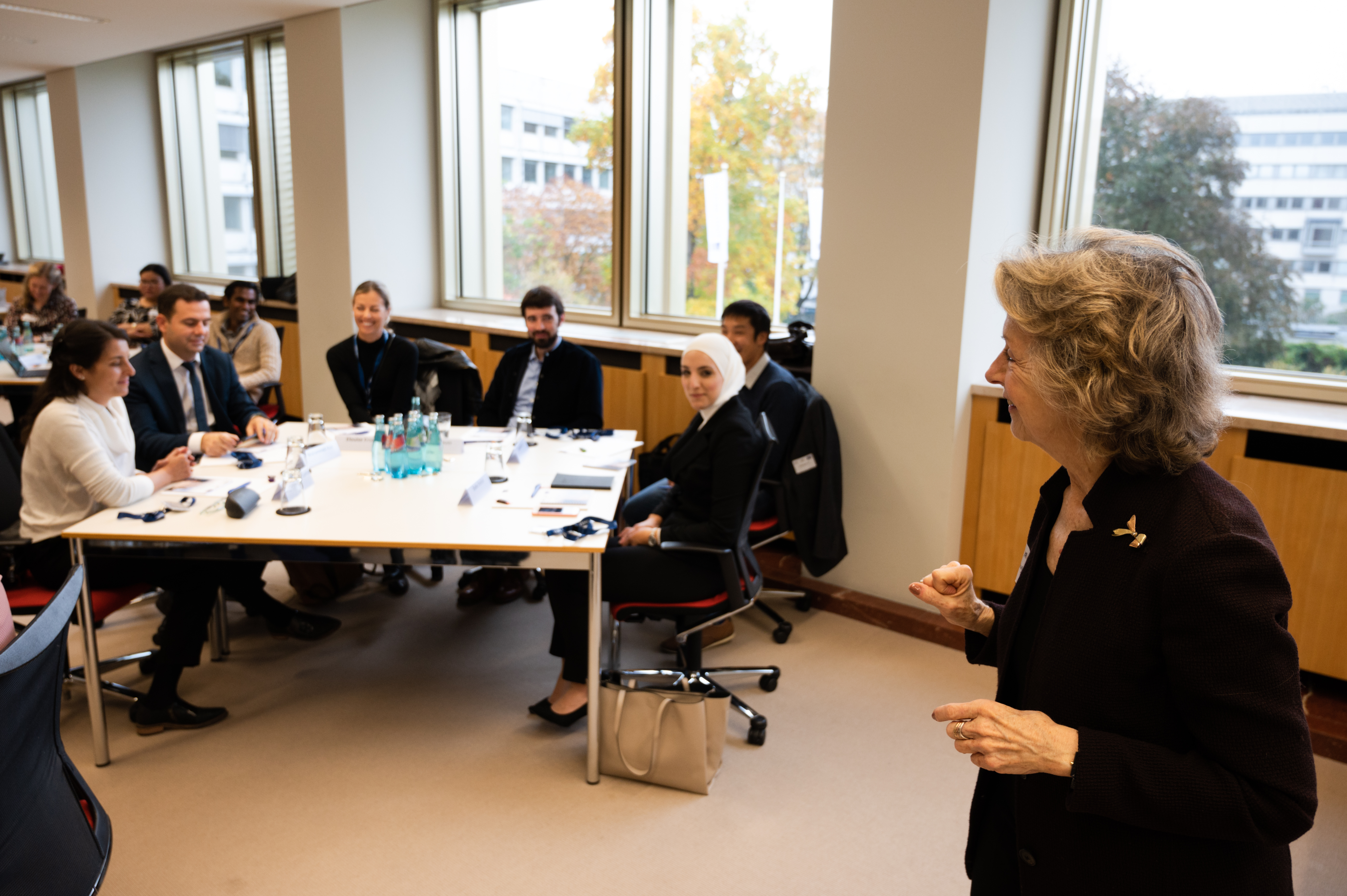 Jo Boufford (right) at ESMT (photo: G. Ortolani/IAP)