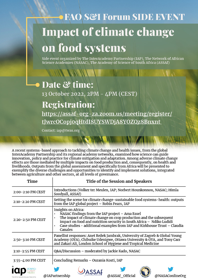 IAP FAO side event flyer