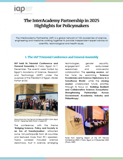 IAP 2025 Highlights for Policymakers