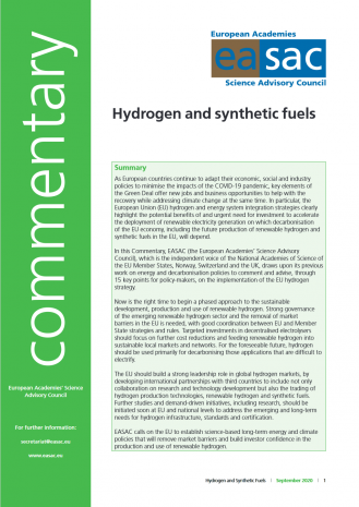 Hydrogen and synthetic fuels 