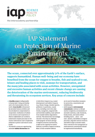 IAP Statement on Protection of Marine Environments
