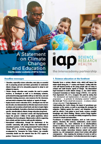 Statement on Climate Change and Education