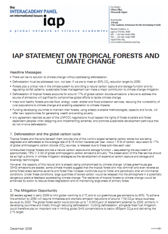 IAP Statement on Tropical Forests and Climate Change