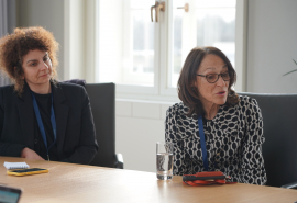 Rania Kosti, IAP Executive Director, and Peggy Hamburg, IAP co-President