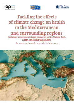 Cover of the workshop report Tackling the effects of climate change on health in the Mediterranean and surrounding regions