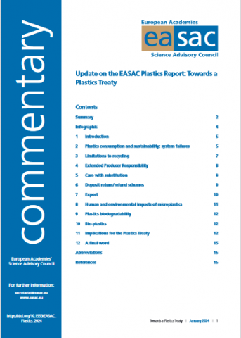 Update on the EASAC Plastics Report: Towards a Plastic Treaty