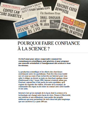 Pourquoi faire confiance a la Science