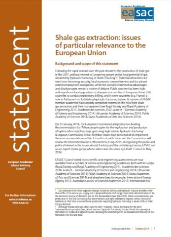 Shale Gas Statement