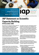 IAP Statement on Scientific Capacity Building Cover