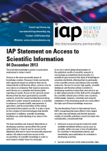 IAP Statement on Access to Scientific Information Cover