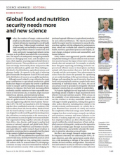 Sciences Advances Global Food and Nutrition Security