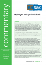 Hydrogen and synthetic fuels 