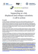 Supporting at-risk, displaced and refugee scientists: A call to action