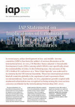 IAP Statement on Implications of Urbanization in Low- and Middle- Income Countries