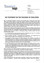 IAP Statement on the Teaching of Evolution