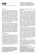 IAP Statement on Realising Global Potential in Synthetic Biology: Scientific Opportunities and Good Governance