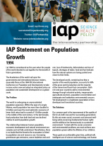 IAP Statement on Population Growth cover